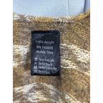 Chevron Knit Shawl Wrap Womens One Size Multicolor Fringe Boho Poncho Ruana Photo 1