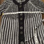 Pure Brand Black White English Handmade Cotton Cardigan Sweater Medium Large Photo 7