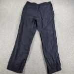 Club Room Luxury Womens Linen Pants XL Black Drawstring Straight Leg Pockets Photo 4