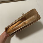 Nordstrom NWT |‎  women’s gold wristlet metallic makeup bag purse zip accessory Photo 4