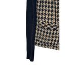 CAbi  Women's Jacket Houndstooth Model‎ 978 Lined Zip Up Snap Charcoal Tan Sz. 4 Photo 2