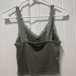 American Eagle  Outfitters Olive Green Lace Tank Top Photo 1