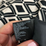 Worthington  Black Beige Diamond Pencil Lined Knee Skirt Back Zip 8 Photo 4