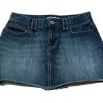 Old Navy Vintage 2000s Ultra Low Rise Denim Micro Mini Skirt Y2K Grunge Size 6 Photo 0