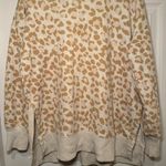 Aerie Woman’s S/P Oversized Neutral Leopard Print Cozy Crew Neck Sweatshirt Photo 4