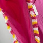 Trina Turk  Delfino Tunic Top Size M/L Fringe Pink Fusion Beach Coastal Boho NWT Photo 11