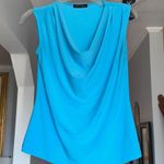 Jennie & Marlis Vibrant Blue Sleeveless Cowl Neck Drape Top Sz S Photo 0