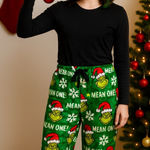 Dr. Seuss NWT  Grinch "Mean One" Green‎ Fleece Lounge Pants Women's S Photo 0