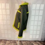 Athleta Green Quilted Fur Trim Zip Up Collared Puffer Jacket Size Small Photo 6