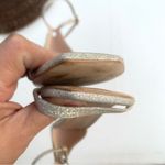 Stuart Weitzman Womens Shoes Heels Gold Glitter Thin Strap Stiletto Size 9 Photo 5