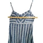 St Tropez West Linen Maxi Dress Blue White Striped Sundress Spaghetti Strap Sz 4 Photo 4