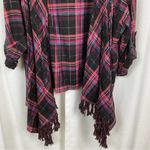 Torrid Purple Plaid Open Front Fringe Flannel Cardigan Jacket Sz.4 Photo 7
