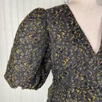 Marie Oliver Women's Everly Ruffled Organza Midi Dress Size 8 Black Jacquard Photo 5