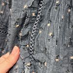 Anthropologie Dolan Lauren Embroidered Edwardian Blouse Blue Gray Boho xs Photo 4