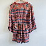 ZARA Printed Floral Crossover Jumpsuit Romper Size S V Neck Photo 9