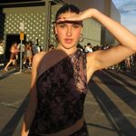 I am gia  mesh black one side tie top size small Photo 1