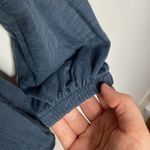 Lilla P deep slate blue pima cotton slub smocked v Photo 26