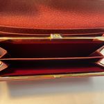 Valentino Garavani Burgundy Leather Long Bifold Flap Wallet Photo 9