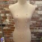 Charming Charlie Elegant Faux Silver Long Double Wrap Beaded Necklace Photo 2