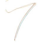 Silver Tone Ball Chain Necklace Sleek Pendant Long Horn Claw Spike Tine 32" Long Photo 1