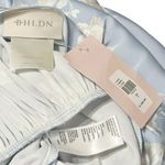 BHLDN  Leila Deep-V Flutter-Sleeve Satin Gown, Light Blue Sky Bouquet, 2 (US) Photo 11