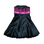 Vintage Jessica McClintock Gunne Sax Satin Black Hot Pink Dress Prom Party Sz 9 Photo 9