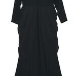 Modest Formal Black Dress with Pearl Details Size Large Photo 8