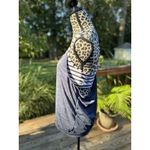 Athleta  tank Navy Blue Hyper Stripe Built sports bra woman's size Medium Photo 5