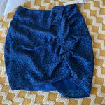 Urban Outfitters Blue Leopard Print Mini Skirt  Photo 3
