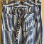 Jolt wide leg engineer stripe linen blend pants blue white size SMALL Photo 4