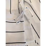 H&M  Vertical Stripe Blouse US 0 | Women’s Small White Black Pattern Photo 6