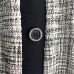 Shelby & Palmer  Size 12 Black White Tweed A-Line Dress Short Sleeve Buttons Zip Photo 6