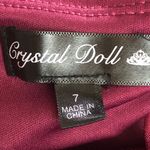 Crystal Doll  Size 7 Sleeveless Caged Neck & Back Satin Finish Dress Photo 7