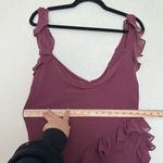 House Of CB ARIELA MULBERRY RUFFLE MAXI DRESS wine size L NWOT Photo 5