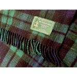 Hector Russell Scotland Wool Green Blue Tartan Plaid Blanket Scarf Fringe Photo 3