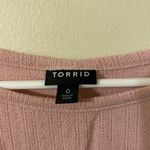 Torrid Pointelle High Neck Crop Top Pink Size Large Photo 1