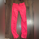 Isabel Marant  LOW RISE U TURN Red corduroy skinny pants fall 300$ casual boho Photo 7