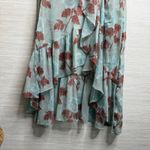 Free People  dress or maxi top floral sheer slip ruffled strappy slit boho Medium Photo 4