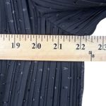 Chico's Chico’s Pleated Shimmer Blouse Black 12/2 Balloon Sleeves Evening Top Festive Photo 7