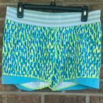 Adidas  Women's Blue and Green Athletic Shorts Photo 0