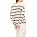 Sanctuary  Striped V-Neck Pullover Sweater Relaxed Fit Cream Black Size‎ S Photo 1