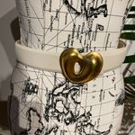 Rober Lee Morris Robert Lee Morris Vintage Calfskin Leather Belt Heart Shape Metal Clasp 90’s Rare Designer Luxury Italian Photo 2