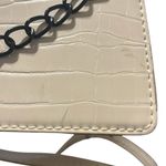 Kendall + Kylie Croc Embossed Cream Crossbody Bag with Black Accent Chain Photo 14