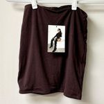Naked Wardrobe NWT Pull On High Waisted Mini Skirt Chocolate Women's Size M Photo 0
