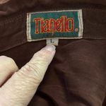 Tianello L Button Up Shirt Brown Blousy Balloon Sleeves Western Boho Gypsy USA Size L Photo 3