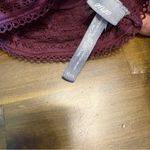 Aerie  Lace Bralette Sexy Sheer XL Burgundy Wine Photo 1