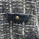 Lea & Viola  Blue & White Textured Tweed Like Knit Sweater Sz S Photo 2