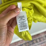 Maeve by Anthro Lorraine Ramie Blend Double Lined Dress in Chartreuse Size XL Photo 9