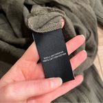 7 For All Mankind NWT  Cecelia Dress Gauzy Tiered Olive Green Midi Cotton Size S Photo 3