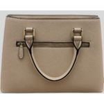 Rosani Cream Faux Leather Structured Satchel Tote Handbag Purse 10" x 13" x 5 " Tan Photo 4